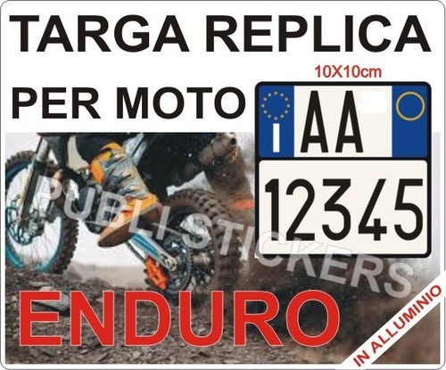 Targa replica alluminio - targa, in
