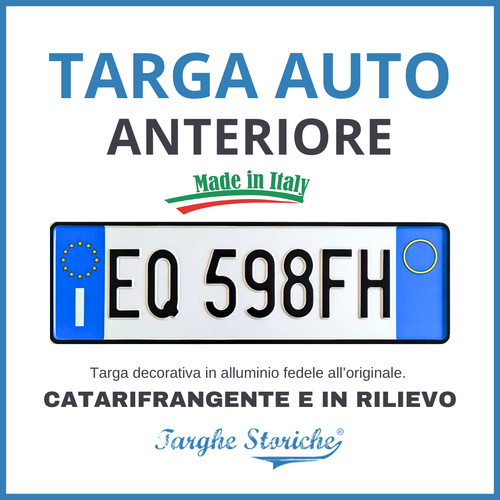 Replica targa auto anteriore - targa,