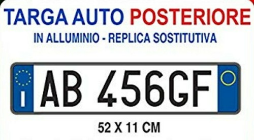 1targa auto provvisoria - auto,