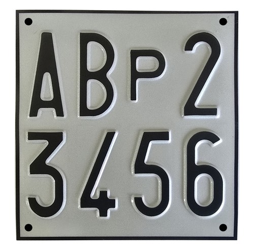 Targa auto prova rilievo - prova,