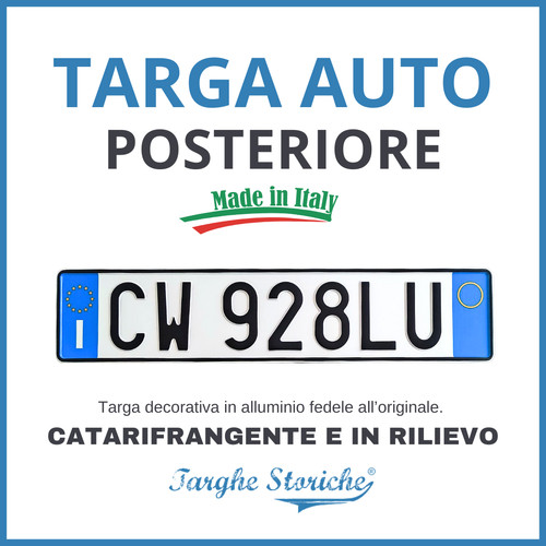 Replica targa auto - targa,