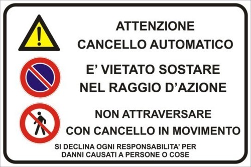 Cartello segnaletico targa - segnaletico,