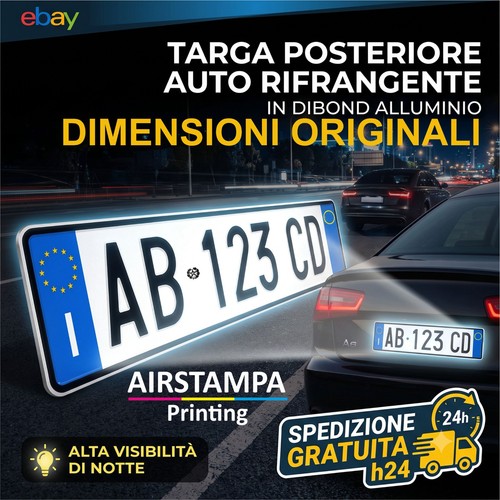 Targa auto replica sostitutiva - targa,