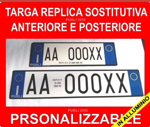 Targa auto replica sostitutiva - targa,