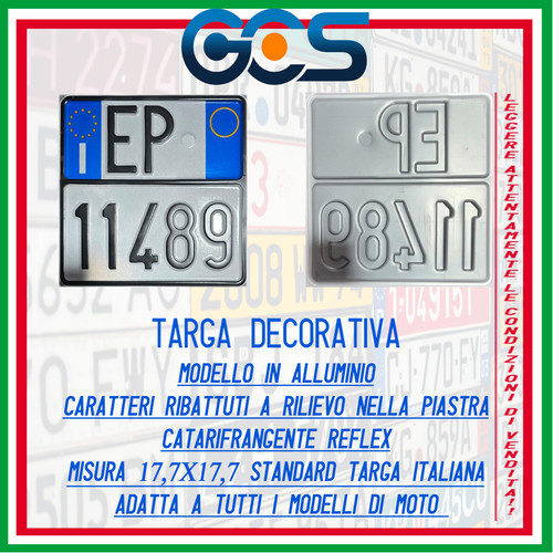 Replica targa moto modello - replica,