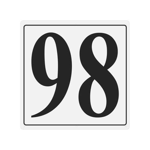 Targa alluminio per numero - in,