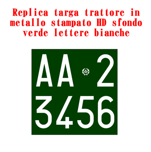 Targa trattore come - targa,