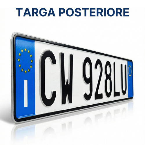 Targa sostitutiva auto - targa,
