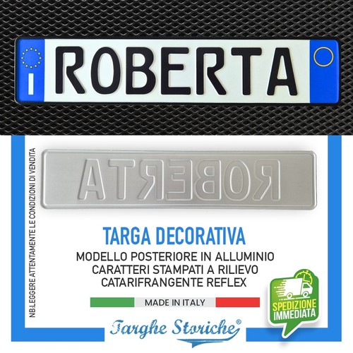 Targa auto posteriore - targa,