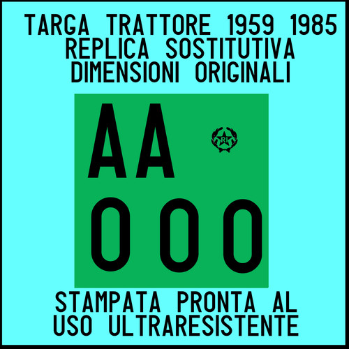 Targa trattore come - trattore,