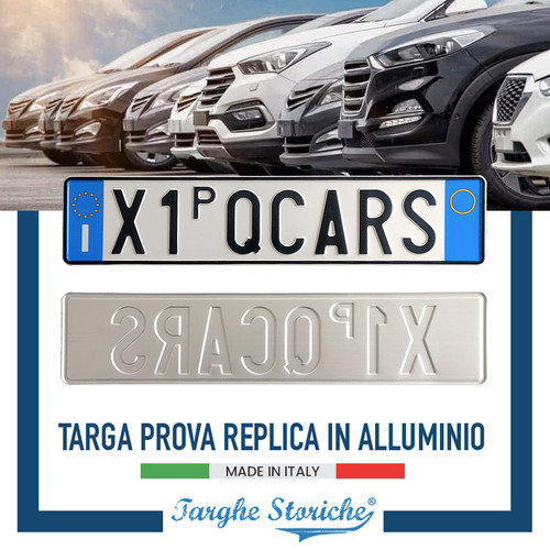 Targa prova rettangolare - targa,