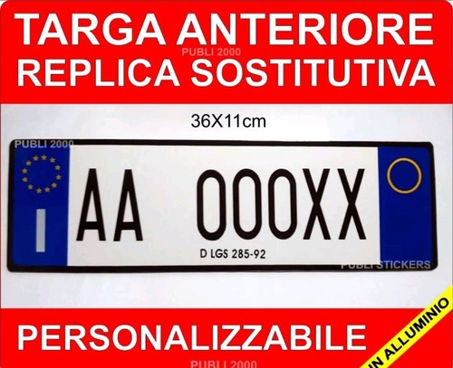 Targa auto replica - auto, sostitutiva