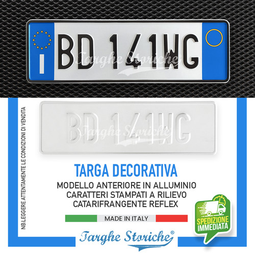 Targa sostitutiva auto - targa,